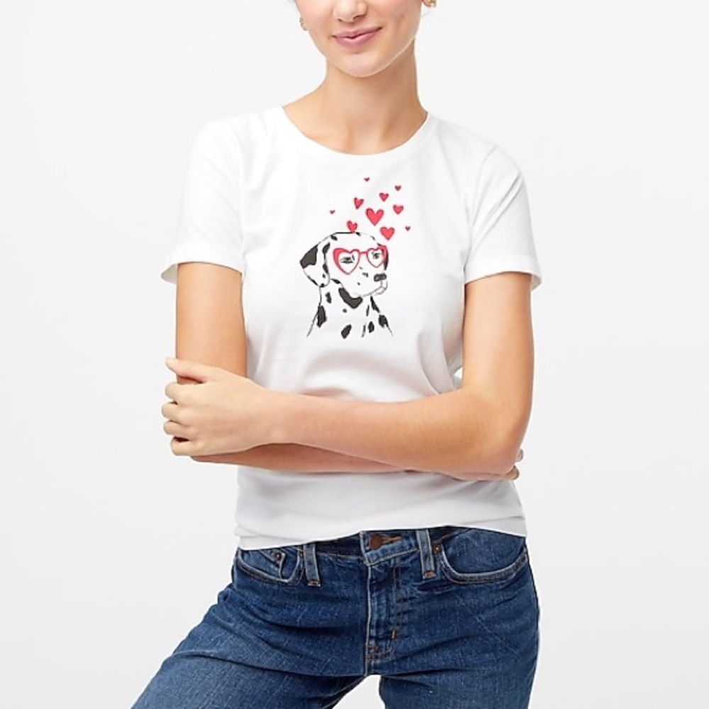 Jcrew Valentine’s Day Dalmatian tee